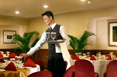 Banquet service at Redtop Hotel & Convention Center in Jakarta, Indonesia