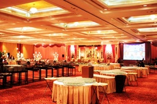 Wedding tables at Redtop Hotel & Convention Center in Jakarta, Indonesia